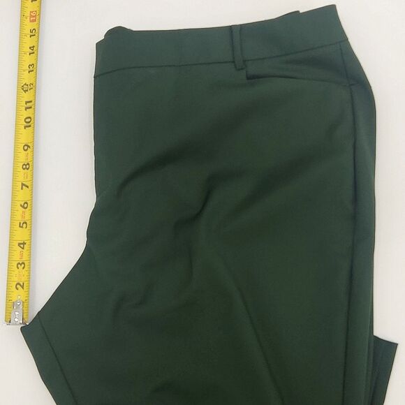Eloquii Flat Front Dress Pants Womens Size 26R Dark Green Stretch Work Career - Picture 8 of 11